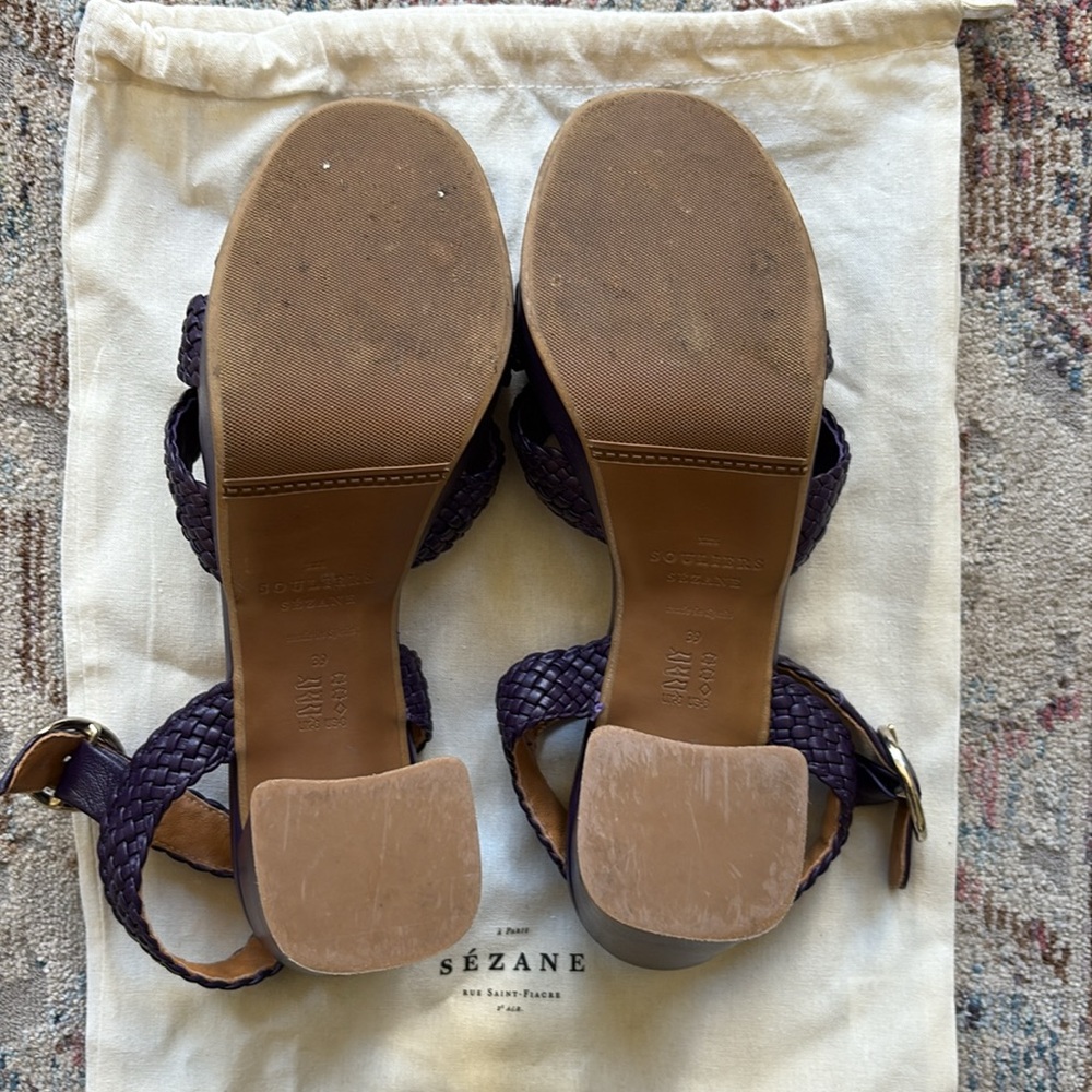 Like new Sezane High heel leather sandals - Picture 6 of 6